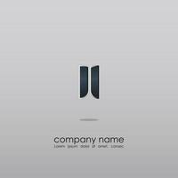 logo icon design letter H robotic blue navy color elegant attractive simple luxury futuristic for large companies eps 10 vector