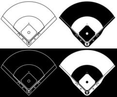 béisbol campo calificación líneas. equipo Deportes. activo estilo de vida. americano nacional deporte. vector