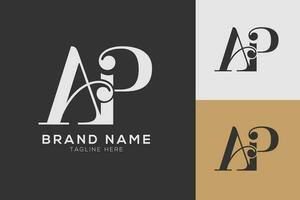 AP Letter combined logo design monogram vector illustration