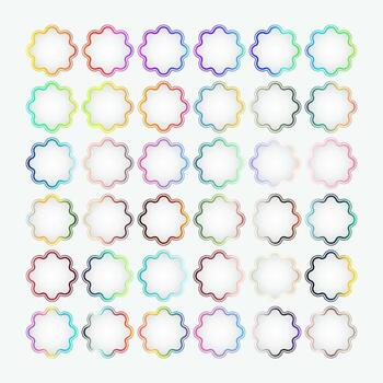 Gradient Color Frame Badge Element vector