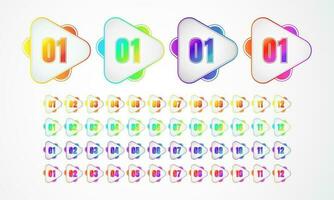 Triangular Shape Gradient Bullet Point Design vector