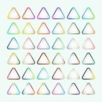 Gradient Color Frame Triangle Element vector