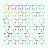 Gradient Color Frame Star Element vector