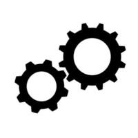 Settings icon. Black gears. Functions symbol vector