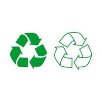 Recycle icon isolated on white background. vector