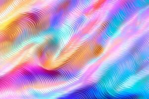Hologram metal texture. Gradient abstract background. Holographic rainbow foil. Metal wave pattern. Iridescent foil effect texture. Pearlescent gradient. photo