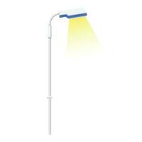 Street Lamp Post Flat Illustration. Clean Icon Design Element on Isolated White Background vector