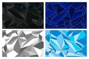 Abstract geometric triangle pattern style background with lines. vector illustration set.