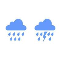 Rain Icon in trendy flat style isolated on white background. Cloud rain symbol for your web site design, logo, app, UI. Modern forecast storm sign. Weather, internet concept. Vector illustration.
