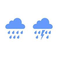 Rain Icon in trendy flat style isolated on white background. Cloud rain symbol for your web site design, logo, app, UI. Modern forecast storm sign. Weather, internet concept. Vector illustration.