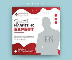 Online marketing expert social media post and business modern ads web banner template vector