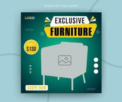 Minimalist and modern exclusive furniture business purpose timeline post web banner template vector