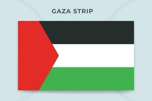 gaza tira nacional bandera diseño modelo vector