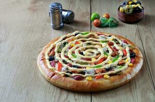 Pizza photo background and Pizza wallpaper or pizza food photo