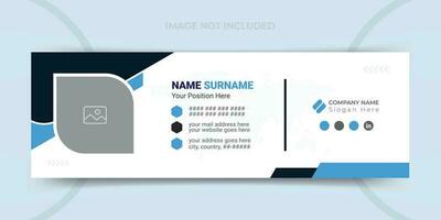 Modern and minimalist email signature or email footer template design vector