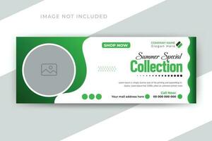 Fashion sale social media timeline cover or web banner template vector