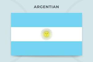 Argentina national flag design template vector