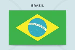 Brazil national flag design template vector