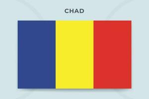 Chad national flag design template vector