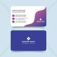 Modern professional business card design template vector