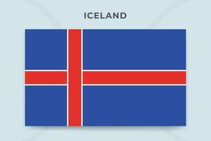 Iceland national flag design template vector