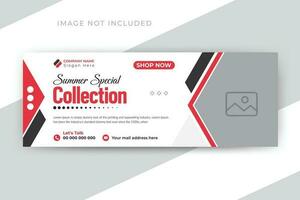 Fashion sale social media timeline cover or web banner template vector