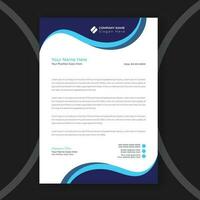 Modern business letterhead abstract design for your company vector