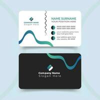 Business card template for corporate brand identity design vector