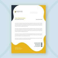 Modern letterhead flyer corporate official minimal creative abstract professional vector layout design