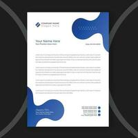 Modern business letterhead abstract design for your company vector