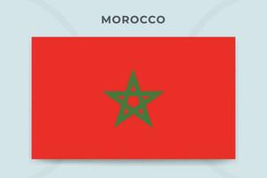 Morocco national flag design template vector