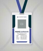 Modern and creative company employee id card, office staff identity card template design vector