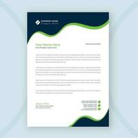 Clean and professional corporate company business letterhead template design with vector background