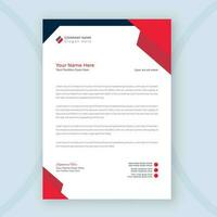 Clean and professional corporate company business letterhead template design with vector background