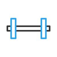 Dumbbell icon duocolor blue black colour sport symbol illustration. vector