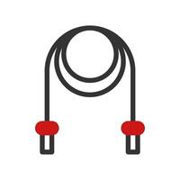 Jump rope icon duotone red black colour sport symbol illustration. vector