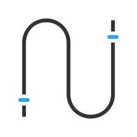 Jump rope icon solid blue black colour sport symbol illustration. vector