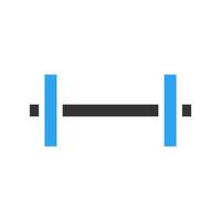 Dumbbell icon solid blue black colour sport symbol illustration. vector