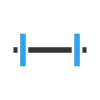 Dumbbell icon solid blue black colour sport symbol illustration. vector