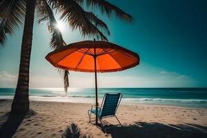 hermosa tropical playa antecedentes hecho con ai generado foto