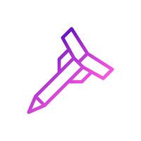 Rocket icon gradient purple pink colour military symbol perfect. vector