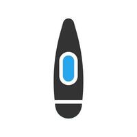 canoa icono sólido azul negro color deporte símbolo ilustración. vector