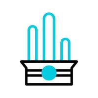 Plant icon duotone black blue colour symbol illustration. vector