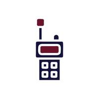 Walkie Talkie icon solid maroon navy colour military symbol perfect vector