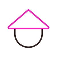 Hat icon duocolor pink black colour chinese new year symbol perfect. vector