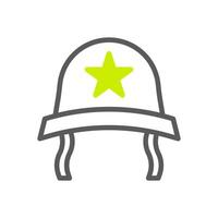 Helmet icon duotone grey vibrant colour military symbol perfect. vector