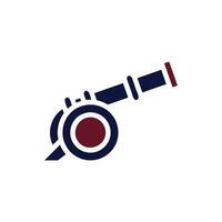 Cannon icon solid maroon navy colour military symbol perfect. vector