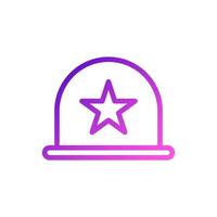 Helmet icon gradient purple pink colour military symbol perfect. vector