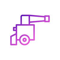 Cannon icon gradient purple pink colour military symbol perfect. vector