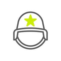 casco icono duotono gris vibrante color militar símbolo Perfecto. vector